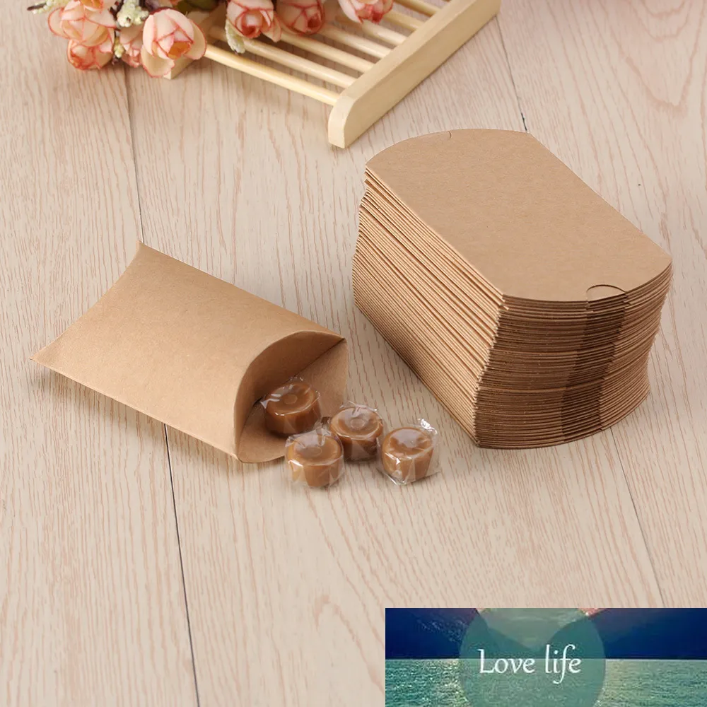 10 Pz/set Carta Kraft Colorata Scatola di Caramelle Sacchetto Regalo Regalo di Nozze Baby Shower Favori Festa di Compleanno Forniture di Imballaggio di Natale