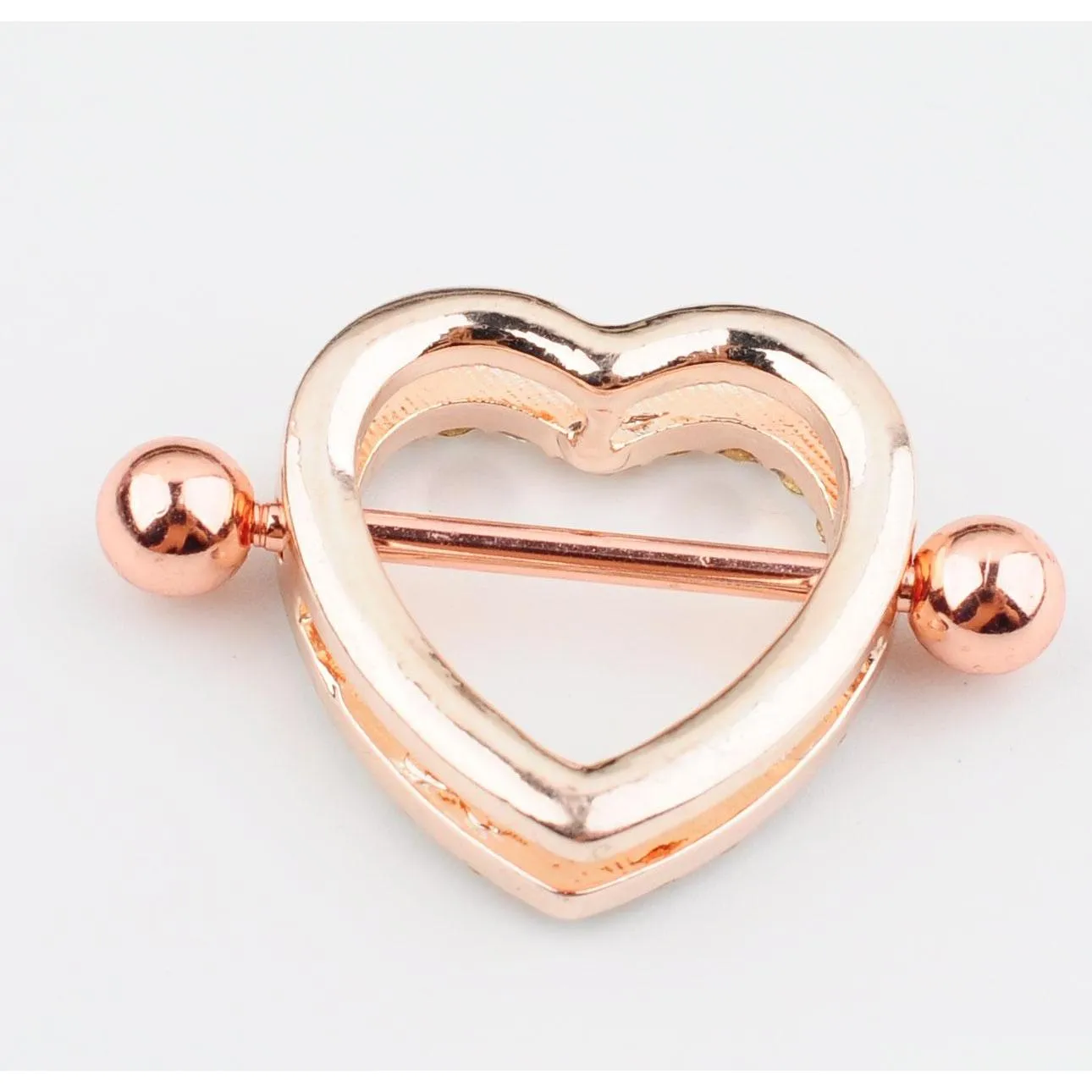 d0985 (5 colors ) nice stone heart style nipple ring piercing jewelry 20 pcs pink color stone drop piercing body jewelry shipping