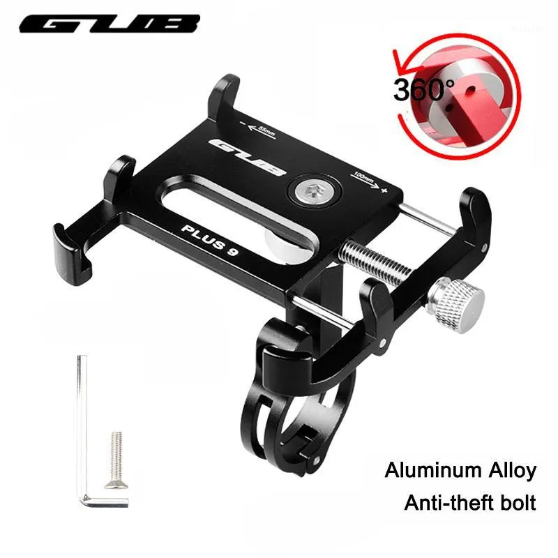 Soporte universal para teléfono inteligente de bicicleta GUB para 3,5-6,2 "de aluminio MTB bicicleta motocicleta manillar montaje mango teléfono soporte1