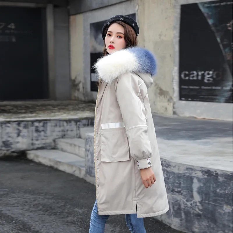 Long winter jacket hot sale with fur hood