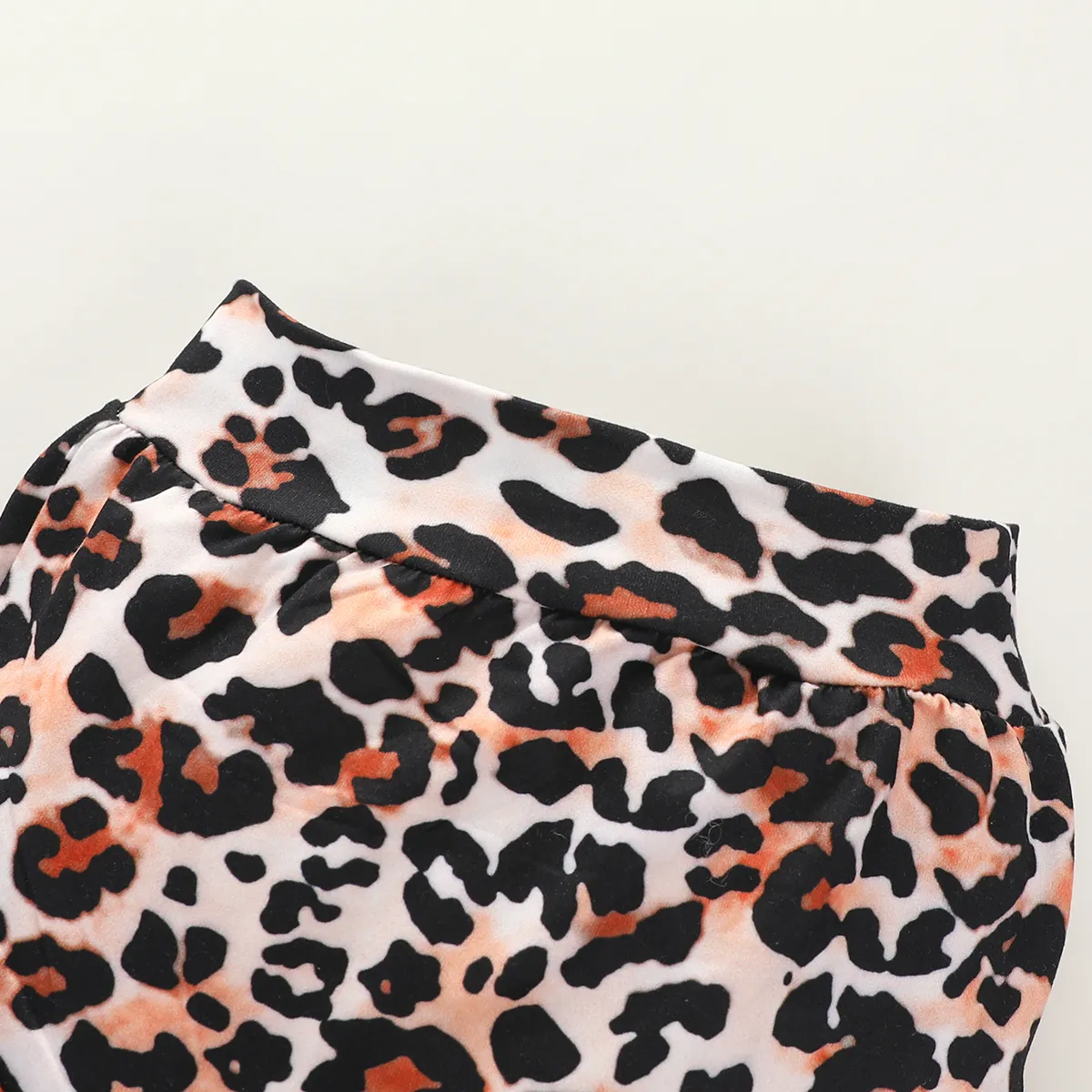 3 кусочки детской летней одежды, девочка рулона круглые шеи радуги радуги печать комбинезон леопардовые шорты и повязки набор LJ201223