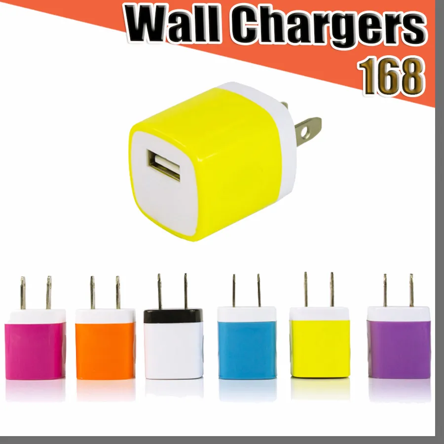 168d 5V / 1A Adaptateur de voyage Plux de chargeur mural pour le chargeur mural pour Samsung Huawei Moto Nokia Mobile Phone Mobile Charger Charger