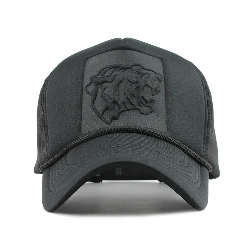 [FLB] Hip Hop Black leopard Print Curved Baseball Caps Summer Mesh Snapback Hats For Women Men casquette Trucker Cap 201027