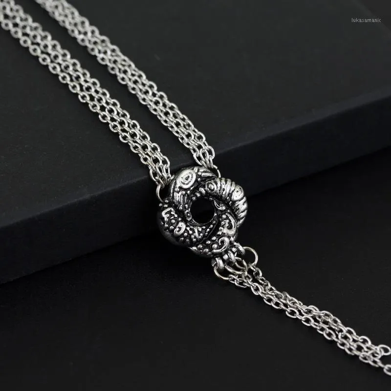 Collier de noeud d'amour algérien Vesper Lynd Casino Royale Bond Girl Love Knot Collier Vintage Argent Plaqué Femmes Bijoux1