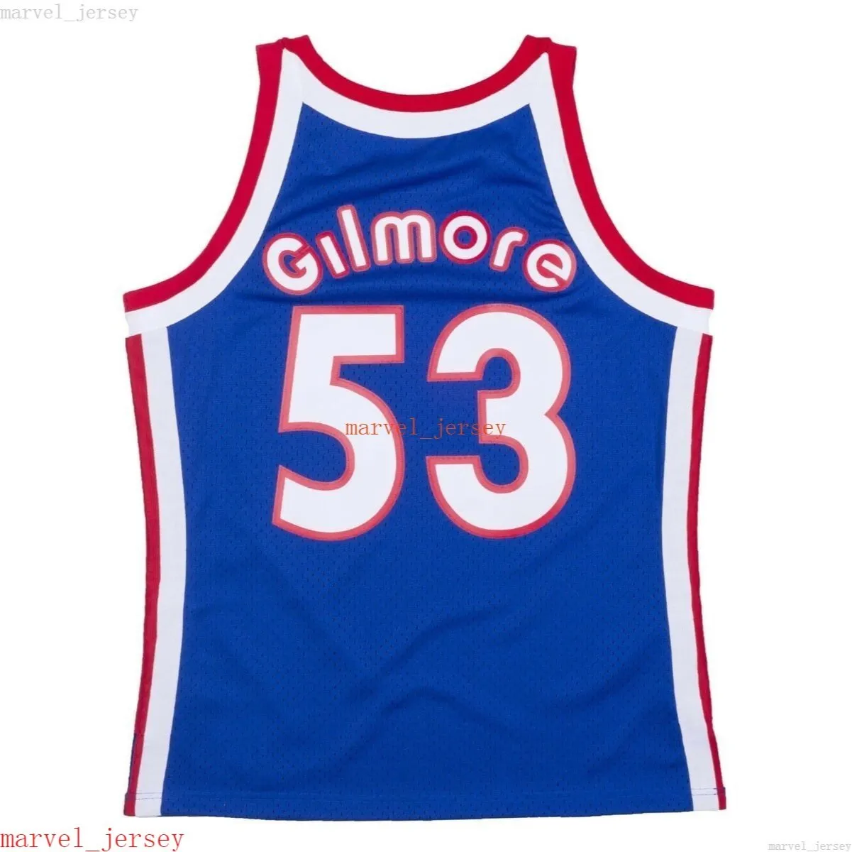 100% sömnad Kentucky Colonels Artis Gilmore #53 Blue 1974-75 Swingman Jersey XS-6XL MENS THOUSHBACKS Basketball tröjor