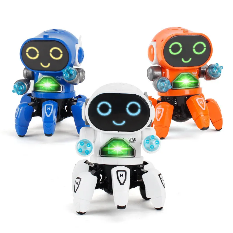 Mini Robot électrique Intelligent, marche, chant, danse, jouets, lumière Led, jouets éducatifs pour enfants, cadeau de noël