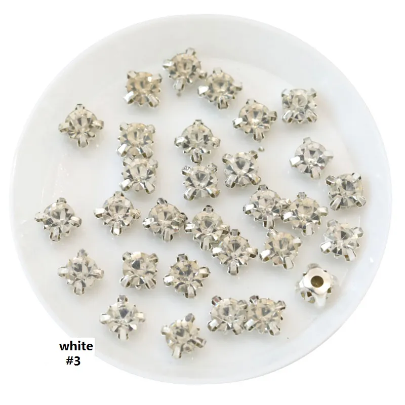 200 Glass Round Sew On Small Rhinestones For Nails With Silver Claw  Flatback Claws 4mm Ideal For Clothing, Shoes, And Crafts SS16 From Jane012,  $1.13