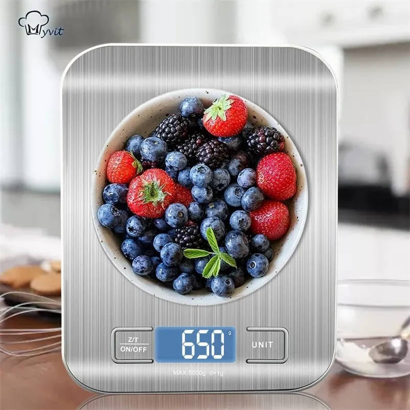 Bilancia da cucina digitale, display LCD 1g / 0,1 once Bilancia per alimenti in acciaio inossidabile precisa per cucinare Bilance da forno elettroniche 201116