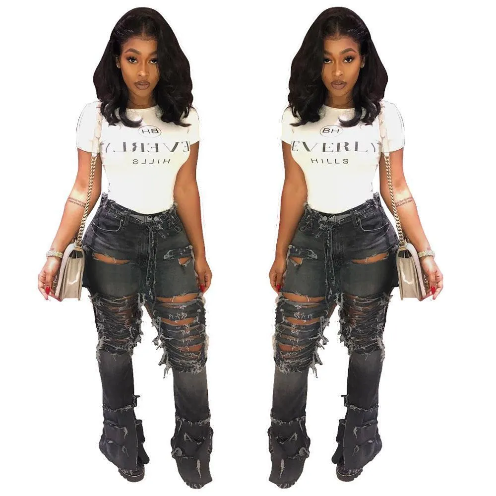 Jeans Wjustforu Sexy Hollow Out Ripped Jeans For Women Personality
