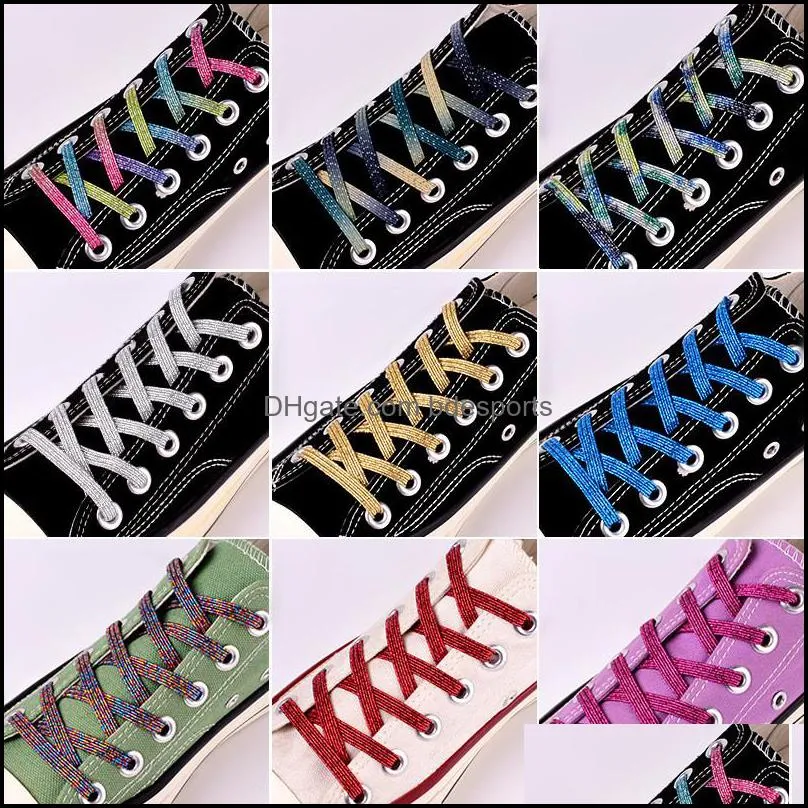 Schoenonderdelen accessoires schoenen mticolor platte elastische schoenveter 105 cm vrouwen mannen runnen sport buiten schoenveters gepersonaliseerde hoge elasticiteit