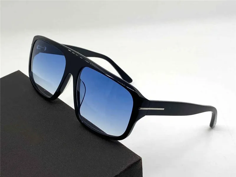 럭셔리 - 0754 남자 선글라스 패션 인기있는 고글 레트로 스타일 사각형 고급 플레이트 프레임 안티 UV 렌즈 프레임 고품질 프리