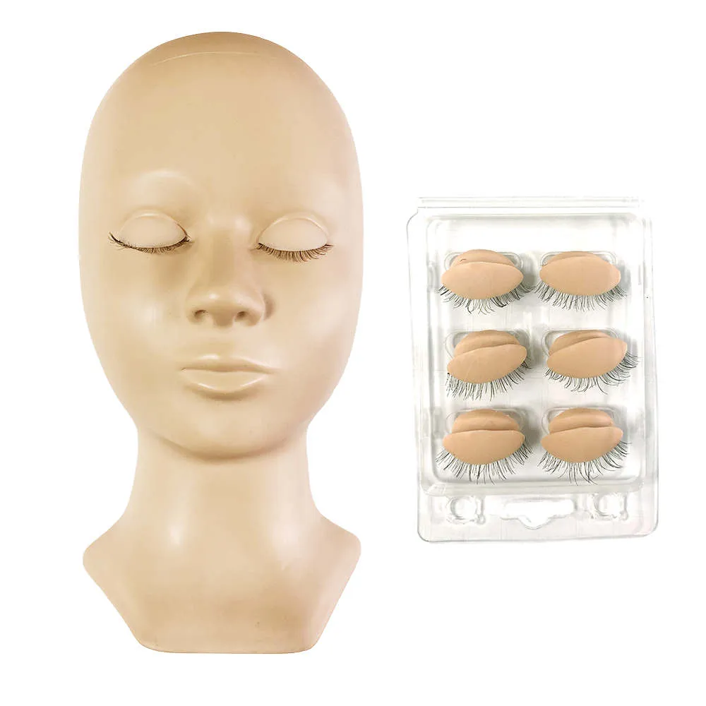 Mp045 3 färger mannequin huvud ersättning ögonlock silikon ögonlock ersättning kosmetisk modell professionell träning huvud makeup verktyg
