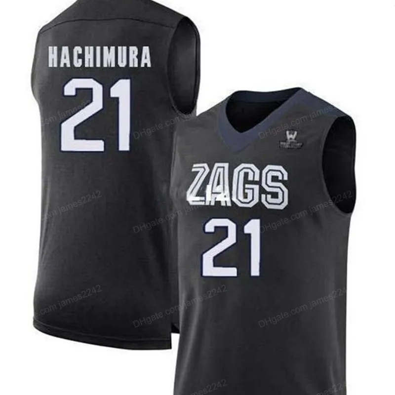 Maglia da basket retrò personalizzata Rui Hachimura # 21 College da uomo cucita nera qualsiasi dimensione 2XS-5XL Nome o numero