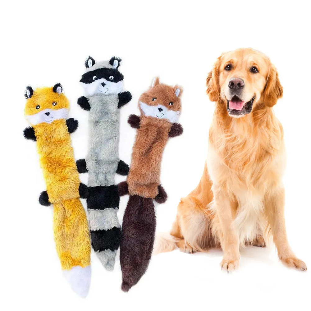 Dog Squeaky plush toy Cute fox shape pet Chews dog toys dog accessories