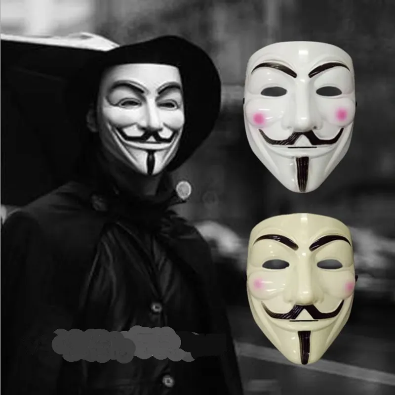 Anonymes V Für Vendetta-Maske, Weiß - 2er Pack Hungary