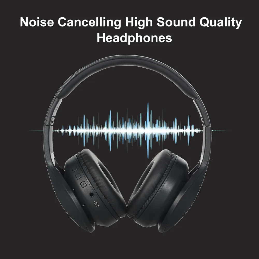 2020 Foldable Wireless Headphones Bluetooth 5.0 Noise Cancelling Over Ear Gaming Headset AUX IN Earphones with Mic Sport Headset