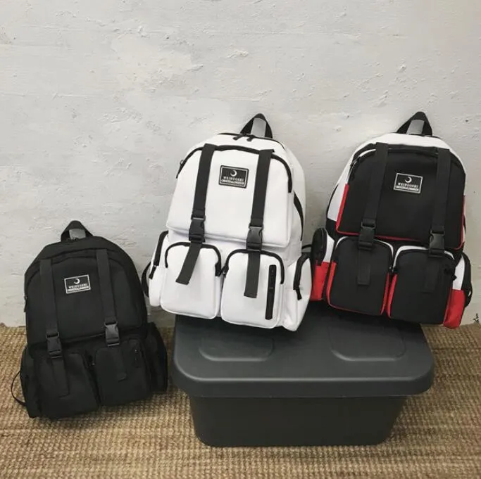 Man Backpack Large Capacity High School College Students Backpack Travel Bag Multiple Pockets Lovers Bag