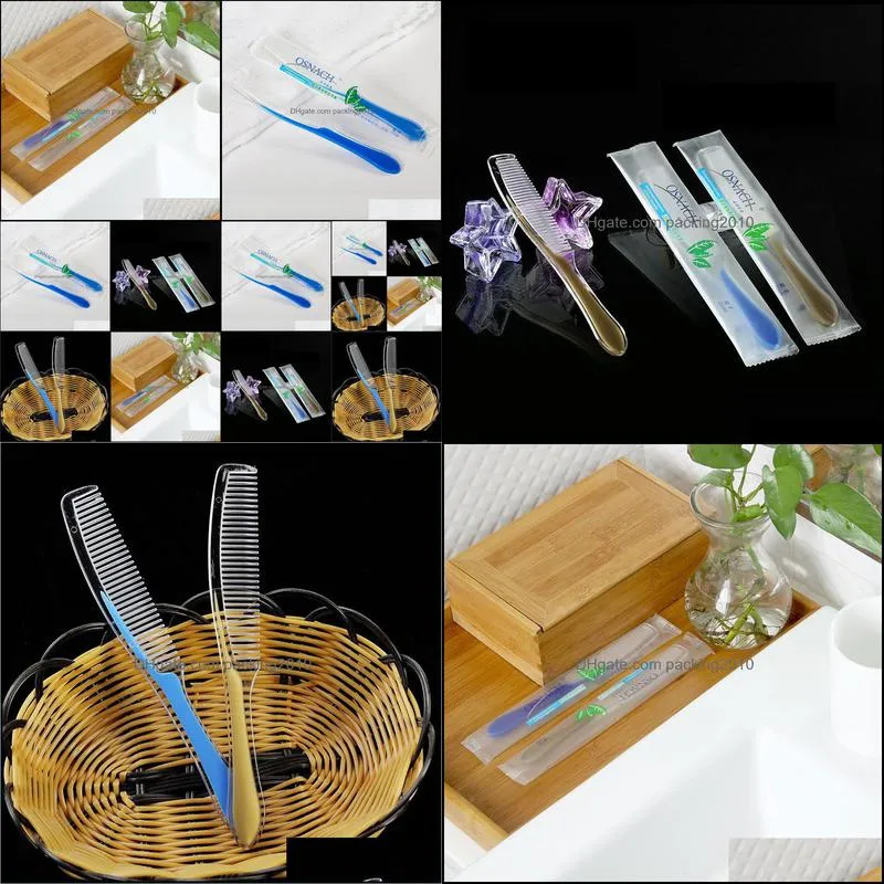 100%New Tourism Hotel Supplies Colorful Disposable Comb with Carry-on Independent packagin Hotel or Family Traveling Amenities