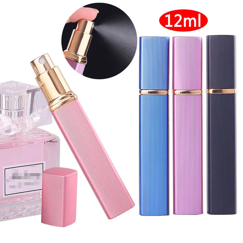 12ml perfume atomizador garrafas recarregáveis ​​mini viagem tamanho vazio perfume pulverizador portátil frasco de pulverizador à prova de vazamento para mulheres homens