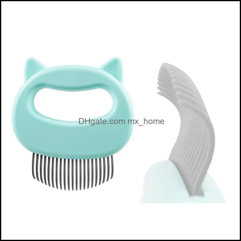 Pet Massage Brush Removal Comb Shell Shaped Handle Pet Grooming Massage Tool Remove Loose Hairs for Cats Pet Cleaning Supplies