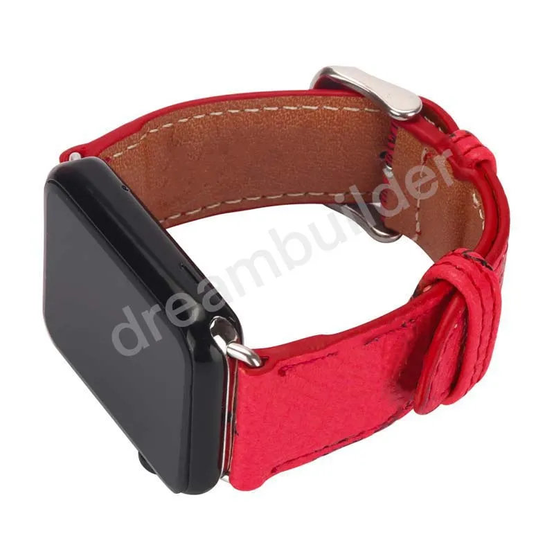 M designer Watchbands for watch strap 42mm 38mm 40mm 44mm iwatch 1 2 3 4 5 bands Leather Strap Bracelet Fashion Stripes