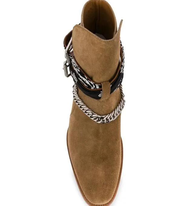 Hot Sale New Season Man Ami Ri Chain-embellished Ankle Boots