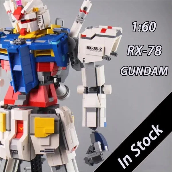 В наличии Gundam Робот MOC MOC Мобильный костюм Gundam Основатель Модель Установить RX78-2 Статическое 1:60 Модель Строительный блок 3500 шт. Кирпичи Игрушки Подарок X0102