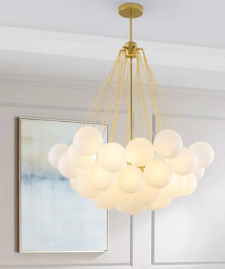 Nordic Bubble Ball Glass Chandelier Creative Pendant Lighting For ...