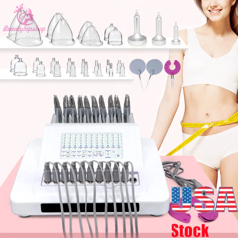 Hot Vacuum Therapy System MicroCurrent Muscle Stimulation Buttocks för Body Home Spa