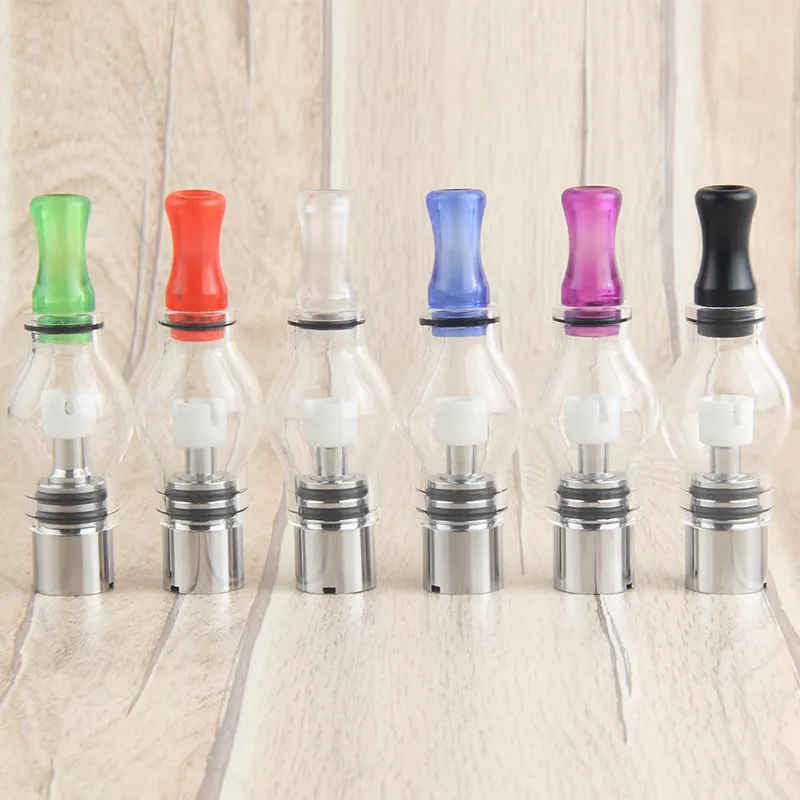 Glass Globe Wax Atomizer Single Cotton Coils Dry Herb Vaporizer Pen Bulb Style Dome Tank For Ego T Evod UGO V Battery