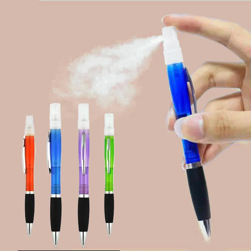 5 kleuren spray pen balpen plastic spuit parfum balpen alcohol spray pen office levert gratis verzending