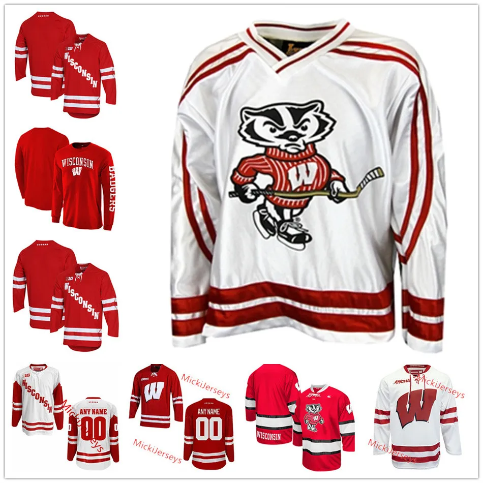 2022 NCAA Wisconsin Szyte College Hockey Jersey 28 Shay Donovan 29 Ben Garrity 31 Cameron Rowe 35 Jared Moe 25 Dominick Mersch 26 Luke Lamaster 27 Caden Brown