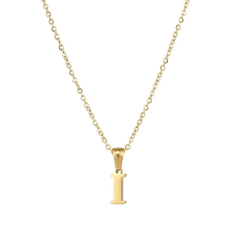 Lettre Initiale Collier Dainty Pendentif Collier pour Femme Fait à la Main 18 pouces Alphabet Personnalisé Monogramme Charme Colliers pour Adolescentes Enfants