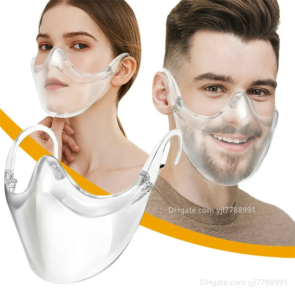 Designer gezichtsmasker Duurzaam masker Gezicht Combineer plastic herbruikbaar doorzichtig gezichtsmasker Schild Transparante maskers GH789