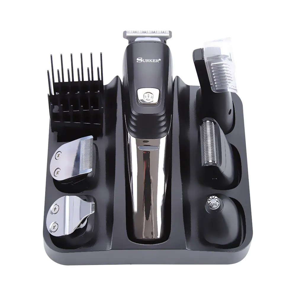 6in1 grooming kit hair trimmer electric for men body trimer beard male eyebrow stubble hair cutting machine head haircut