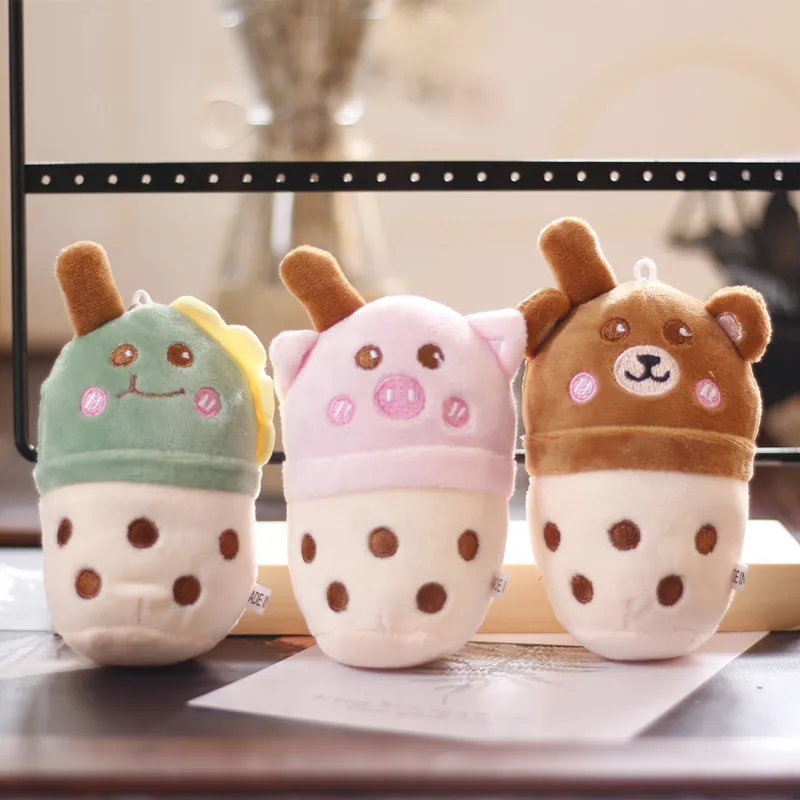 Mimi 12CM Boba Pshies Bule Tea Psh Toys Cartoon Cup Stuffed Soft Milk Food Pillow Gifts for Kids Girl1419157