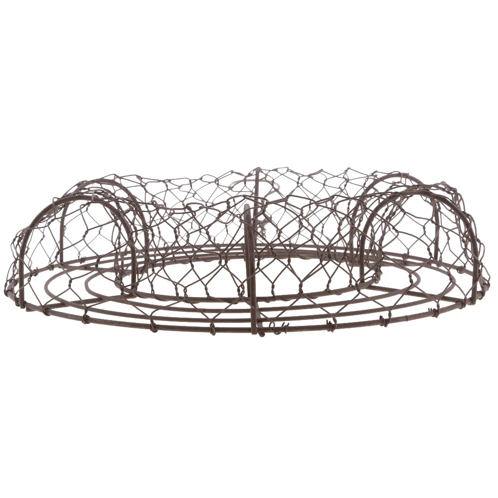 Rustic Iron Wire Wreath Frame Succulent Pot Iron Hanging Planter Plant Holder (Plants Are Not Included)