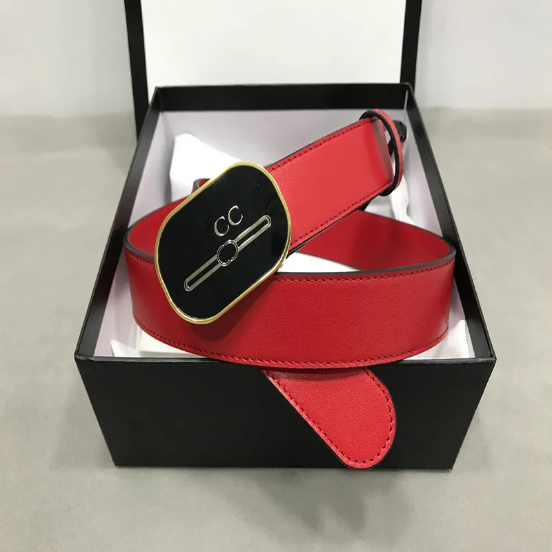 Cinture firmate per donna Largo 3.0CM Cintura uomo Luxurys Designers Uomo Cintura Lettera Marca Pelle Cintura nera rossa di alta qualità