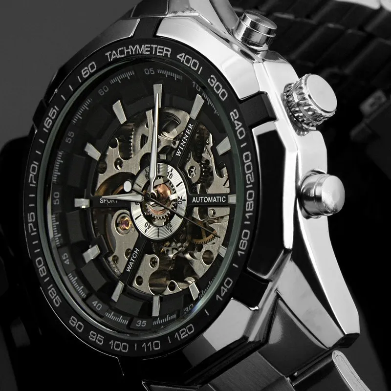 Mode Topmerk Winnaar Mens Horloges Luxe Skeleton Klok Man Classic Sport Horloge Gift Automatische Mechanische Relogio Masculino 201123