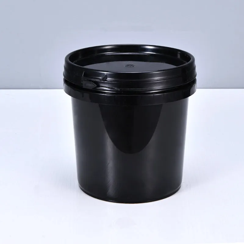 Balde de plástico redondo 1000 ML com tampa recipiente de grau alimentício para balde de armazenamento de cereais de creme de água de mel 10 PCS lote C0116290b