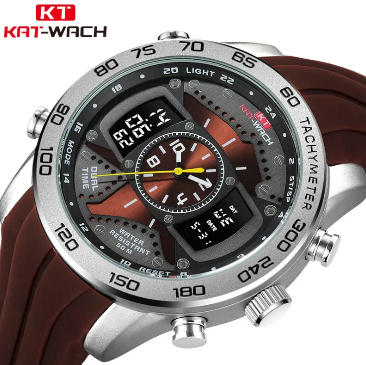 Hot Selling Men's Outdoor Sports Luminous Djup Waterproof Watch Electronic Quartz Watch Factory Direct Wholesale