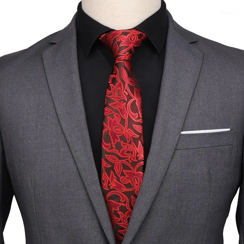 Boyun bağları sitonjwly 7cm klasik kravat erkekler için kadınlar sıska pasiley çiçek gelinlik erkekleri cravat özel logo1