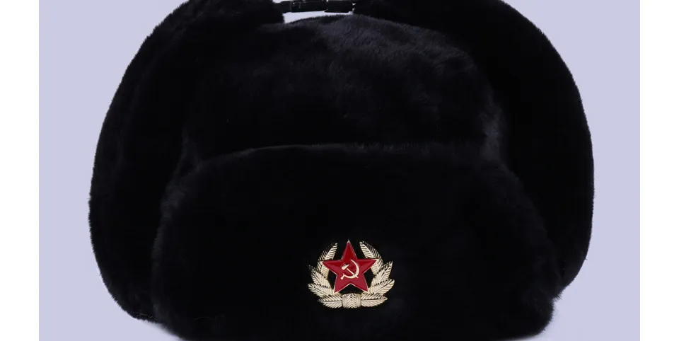 Stalin Rabbit Hat Soviet Badge Ushanka Russian Men Women Winter Hats... From Shanye08 ...