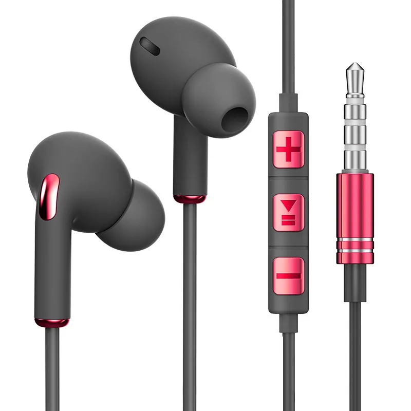 W uchu słuchawki stereo 3.5mm wciągający zestaw słuchawkowy dla iPhone ipad Samsung luksusowych słuchawek dousznych z mikrofonem przewodowe słuchawki