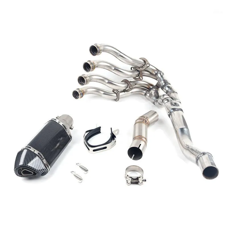 Motorcycle Exhaust 304 stainless steel contact Pipe slip on Elbow For Su zuki GSXR 600 750 R600 R750 2006 2007 K6 K71