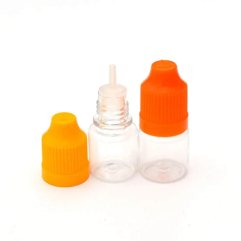 2021 Nowy 5ml Pet Plastikowe butelki kroplomierze Długosz Długa Cienka Tip E Ciecz Pary Vapt Soice Oil 5 ml
