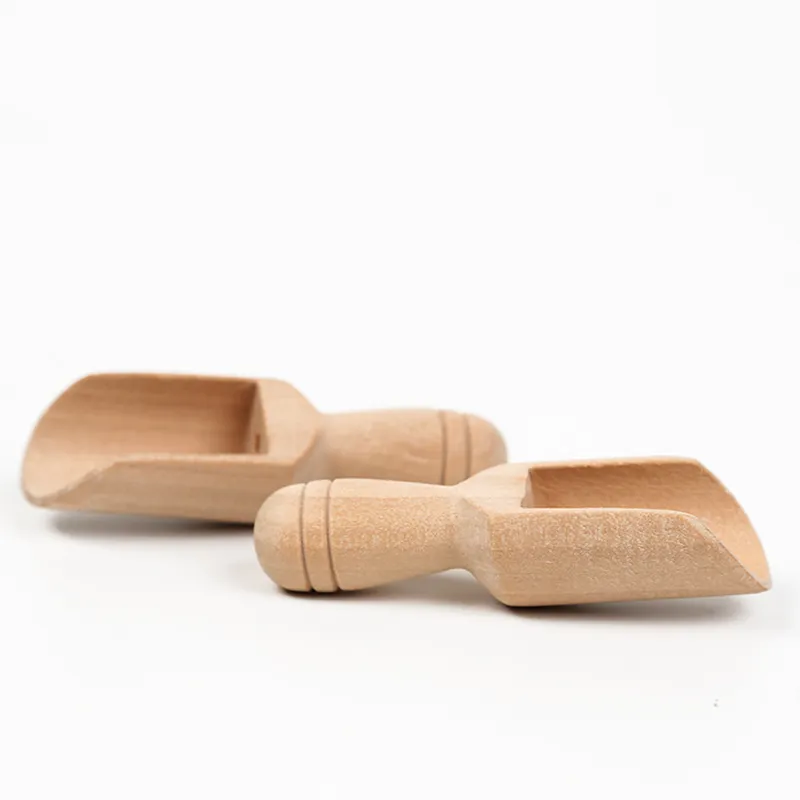 Mini Wooden Scoops Bath Salt Powder Detergent Spoon Candy Laundry Tea Coffee Spoons Kitchen Tool