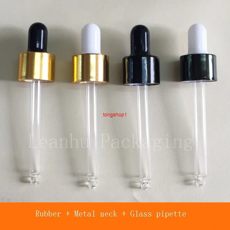 18mm Aluminum Glass Dropper For Essential Oil Perfumes, Droppers With