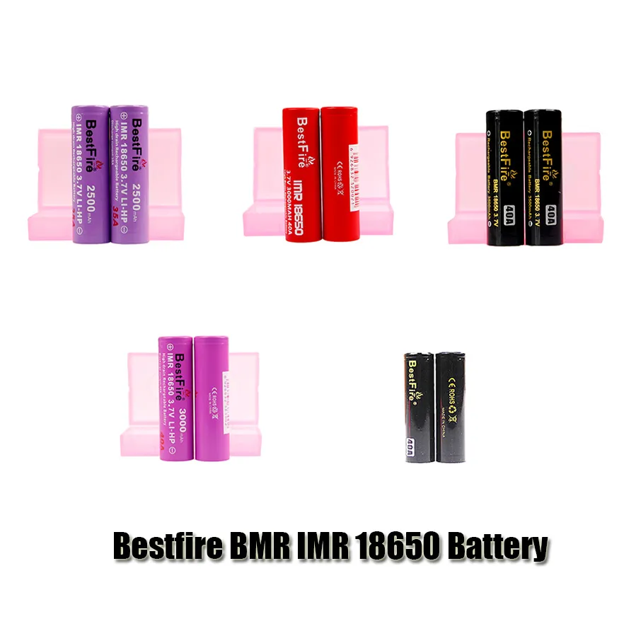 本格的なBestfire BMR IMR 18650バッテリー2500mAh 3000mAh 3100mAh 3200mAh 3500mAh 35A 40A充電式リチウムVAPE MODバッテリーGeunine