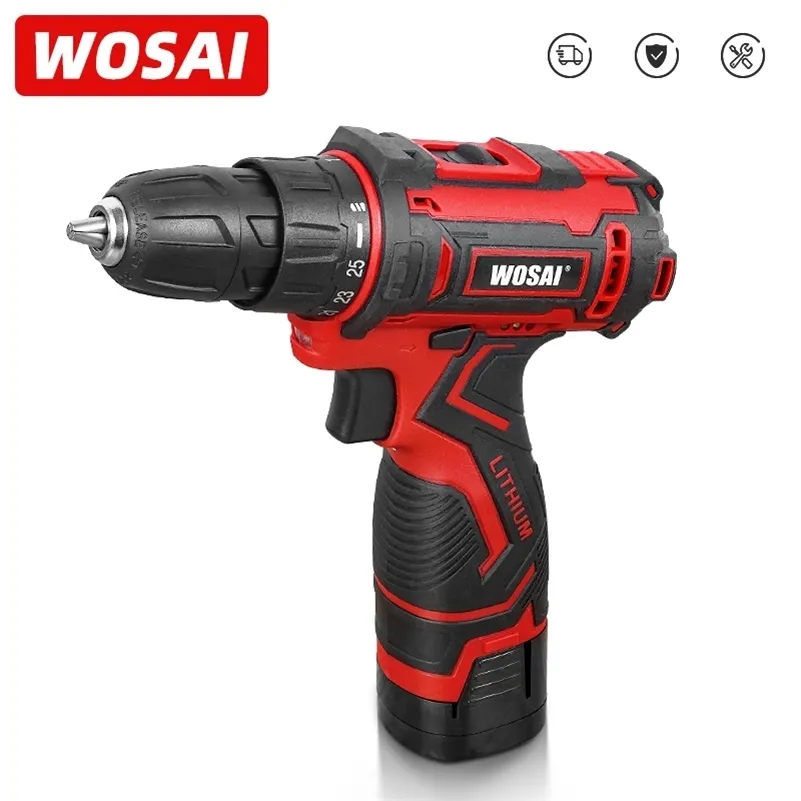 Wosai 16v broca sem fio chave de fenda elétrica mini driver de energia sem fio DC bateria de íon de lítio 3/8 polegadas 201225